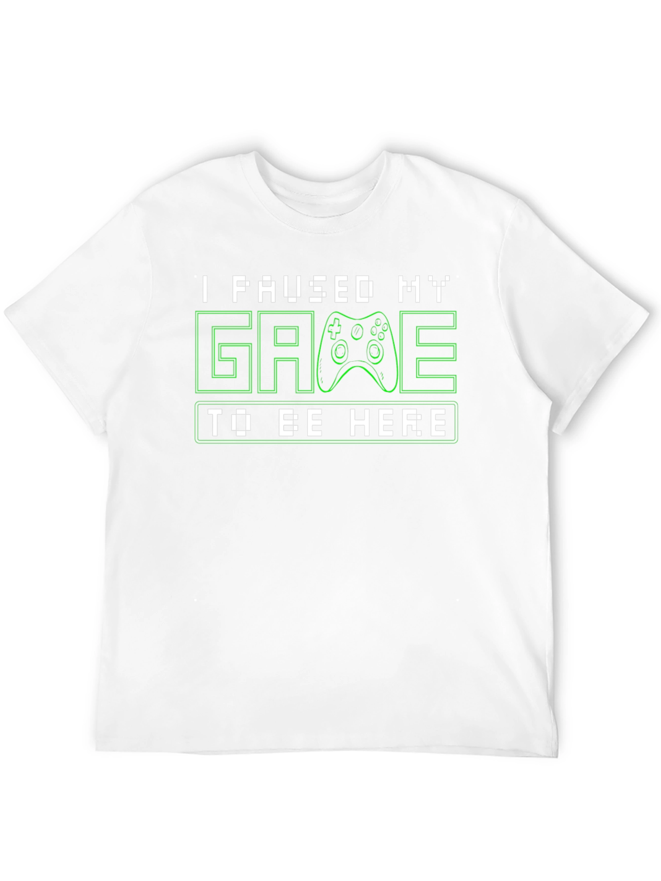 I Paused My Game to Be Here Black T-Shirt
