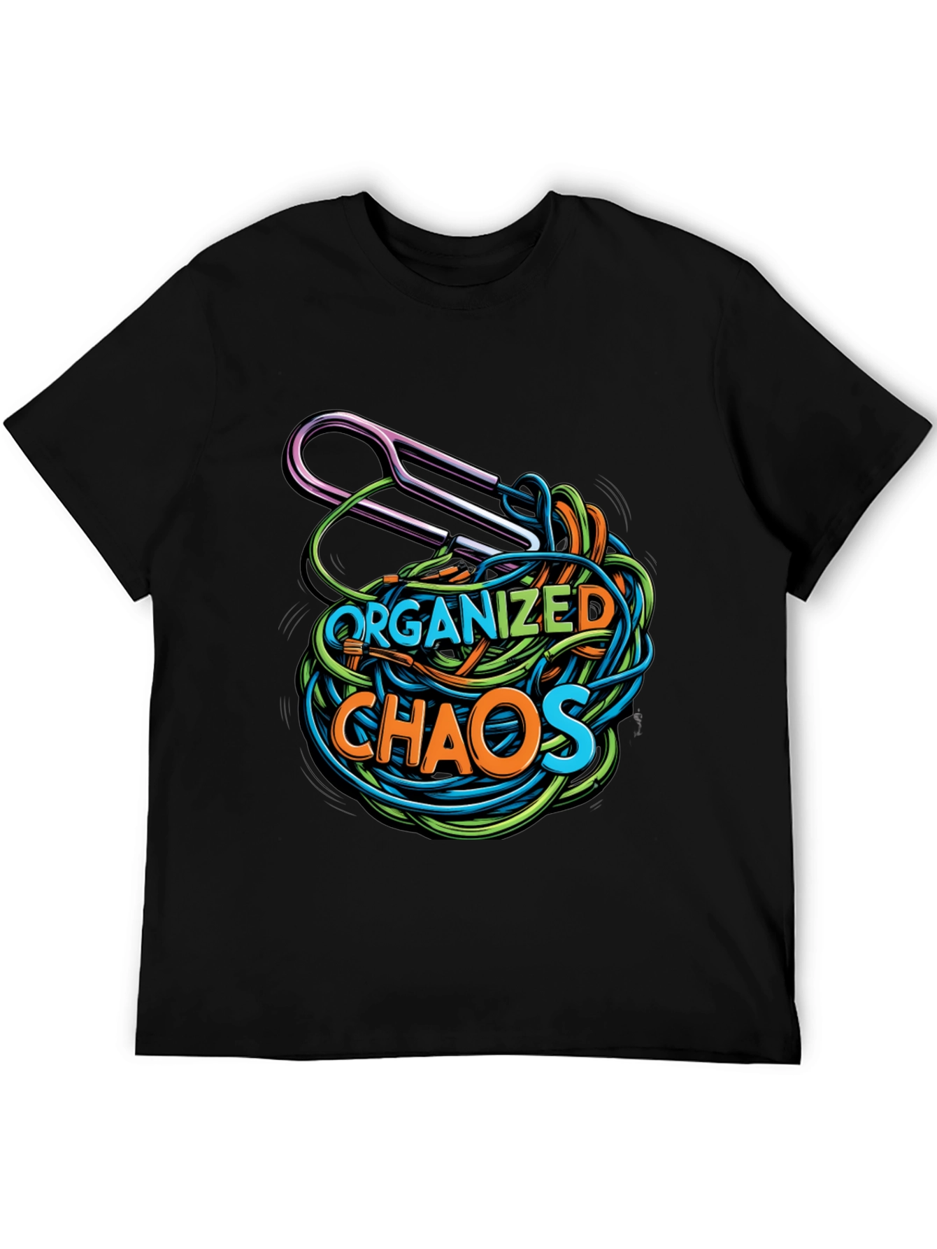 Organized Chaos Graphic Tee - Quirky Mens T-Shirt
