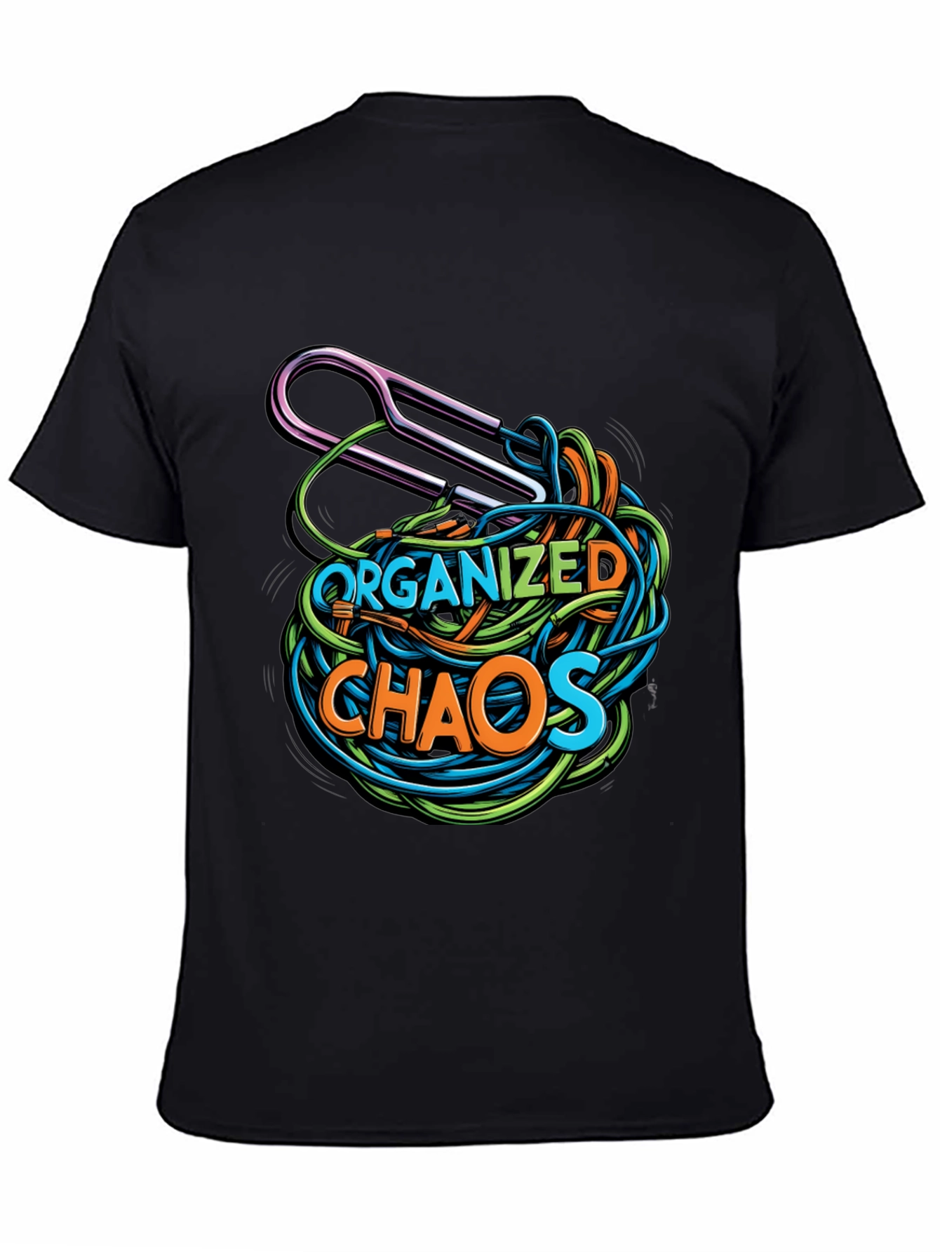 Organized Chaos Graphic Tee - Quirky Mens T-Shirt