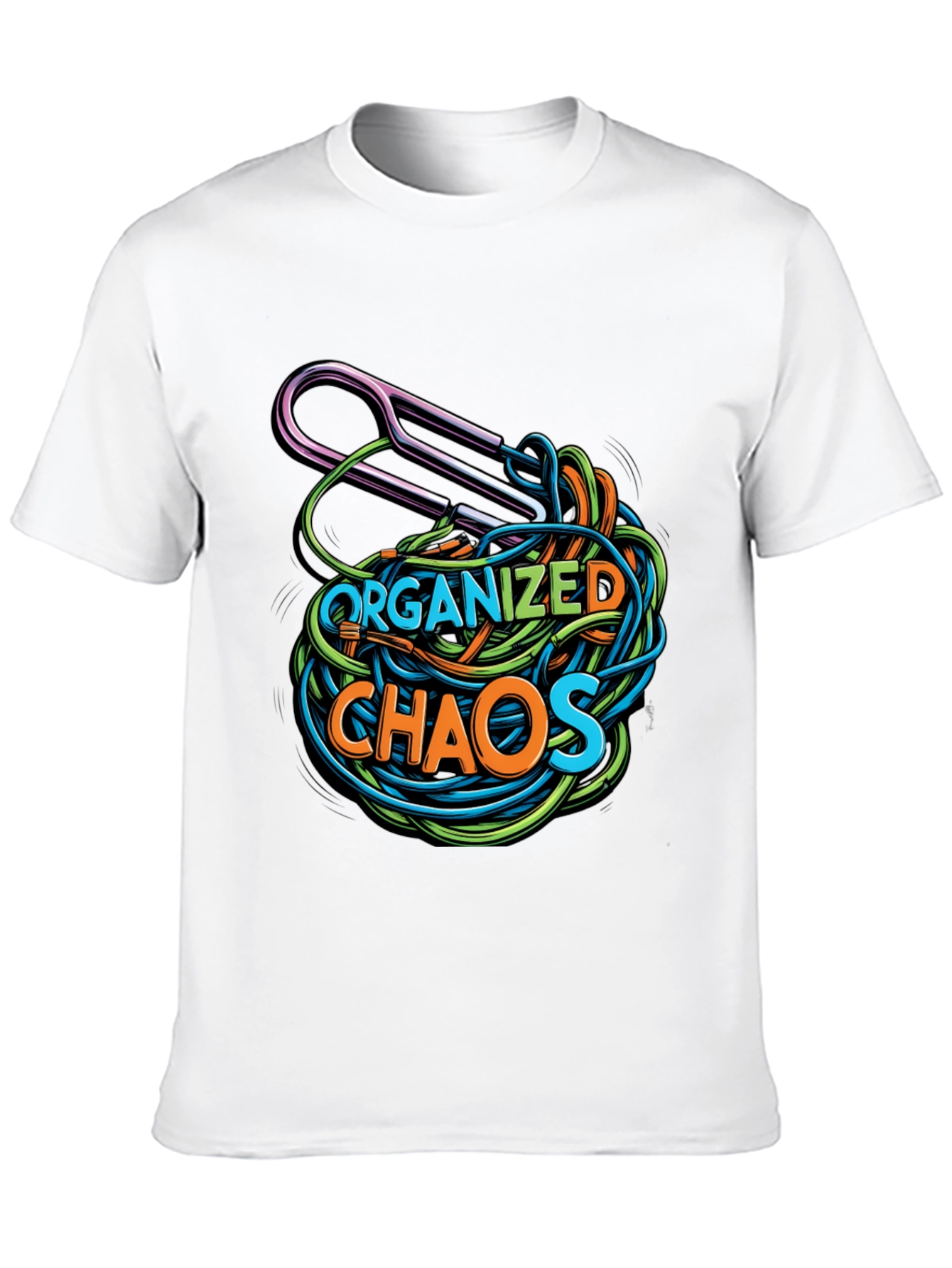Organized Chaos Graphic Tee - Quirky Mens T-Shirt