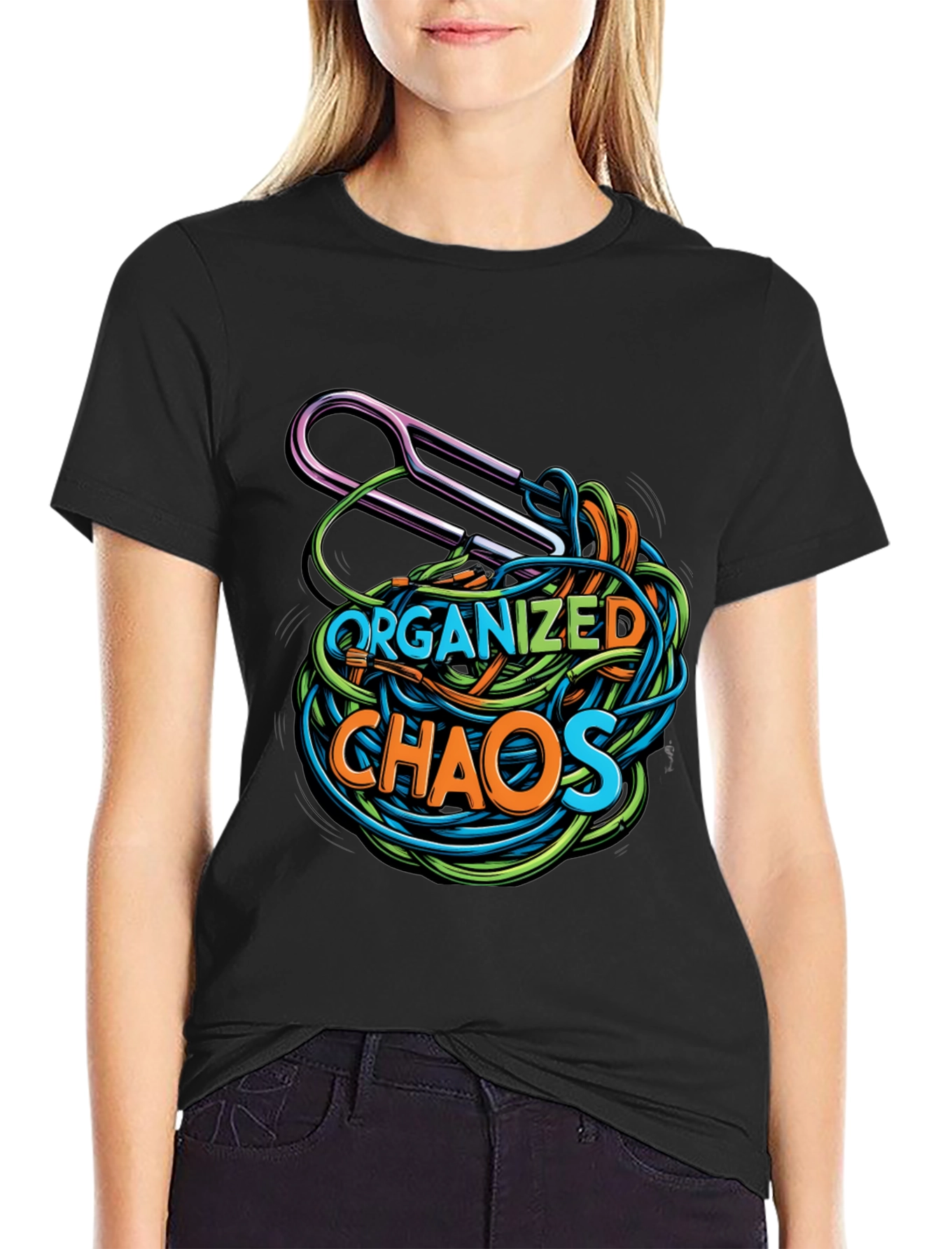 Organized Chaos Graphic Tee - Quirky Mens T-Shirt