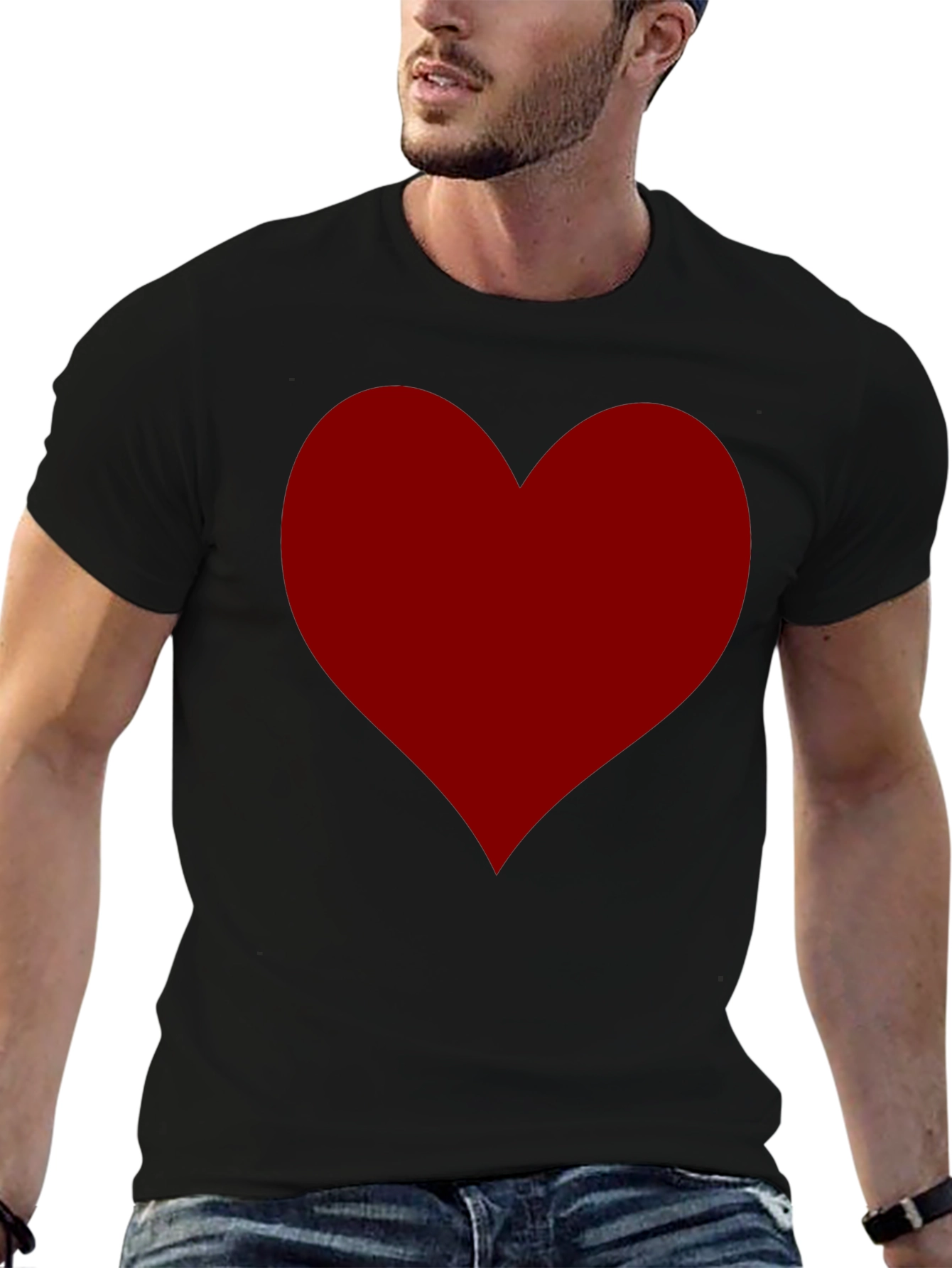 Heart Graphic Tee - Classic Black