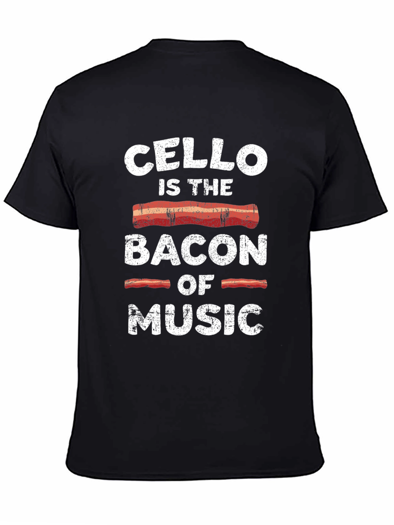 Cello Bacon Music T-Shirt Funny Musician Tee