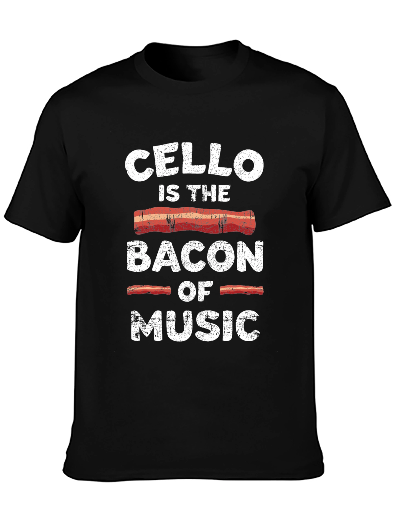 Cello Bacon Music T-Shirt Funny Musician Tee