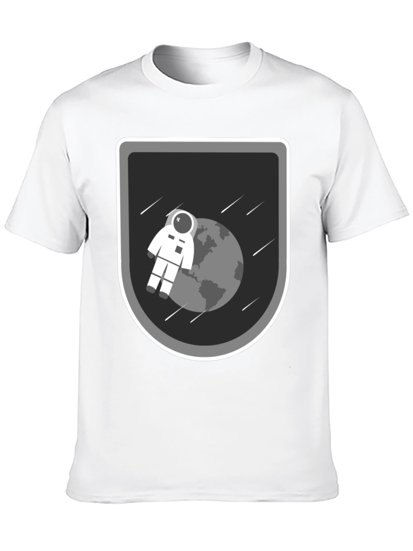 Astronaut in Space Black T-Shirt