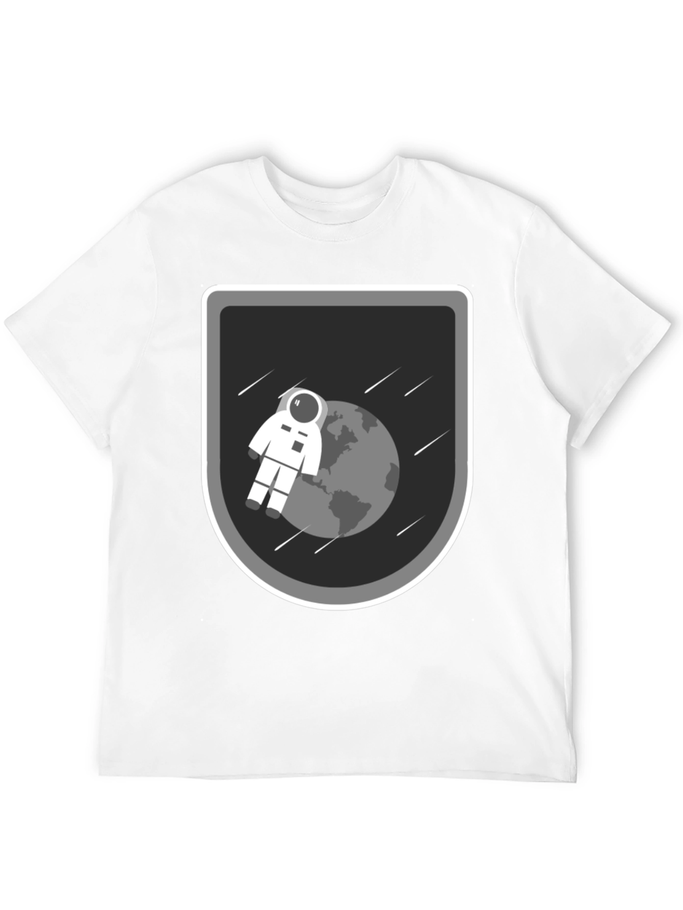 Astronaut in Space Black T-Shirt