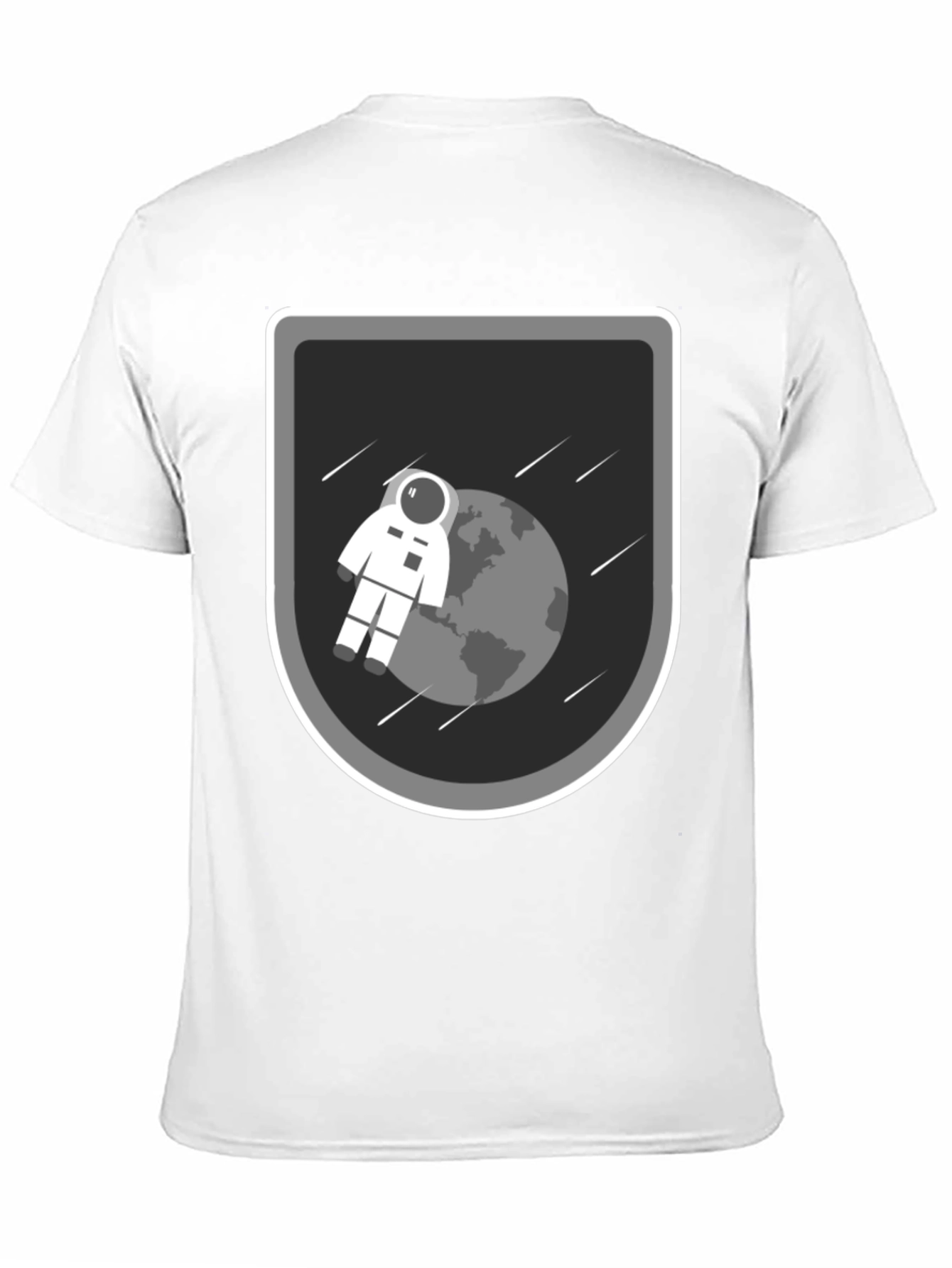 Astronaut in Space Black T-Shirt