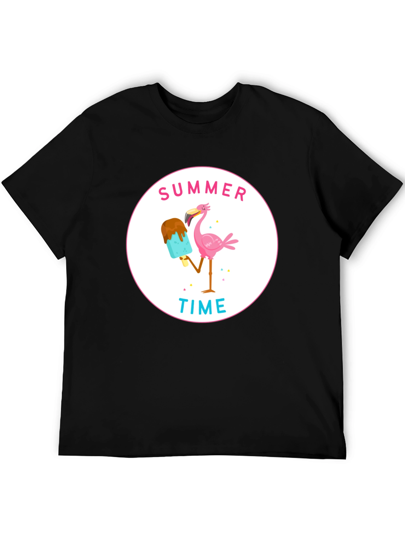 Summer Time Flamingo Graphic T-Shirt