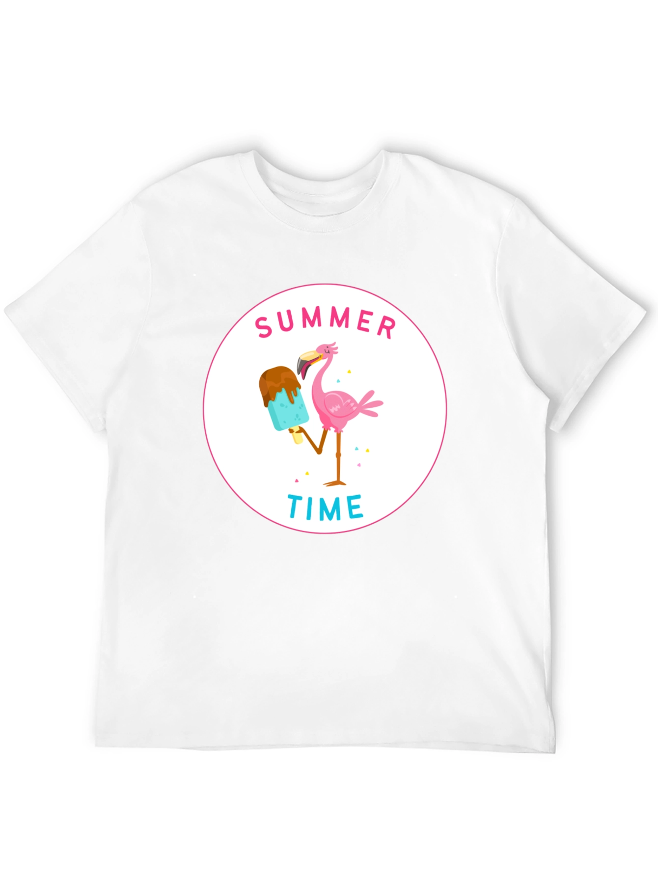 Summer Time Flamingo Graphic T-Shirt