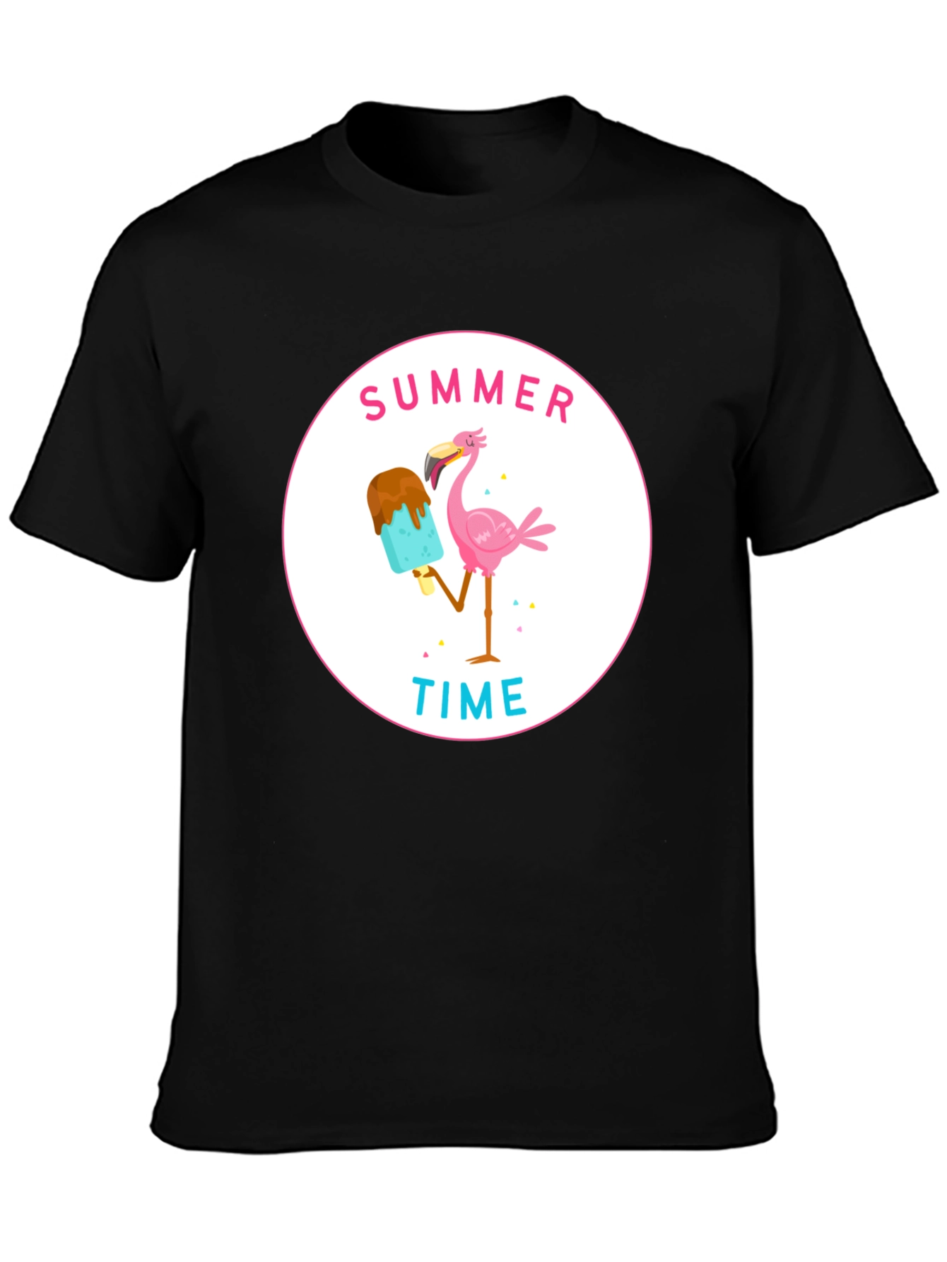 Summer Time Flamingo Graphic T-Shirt