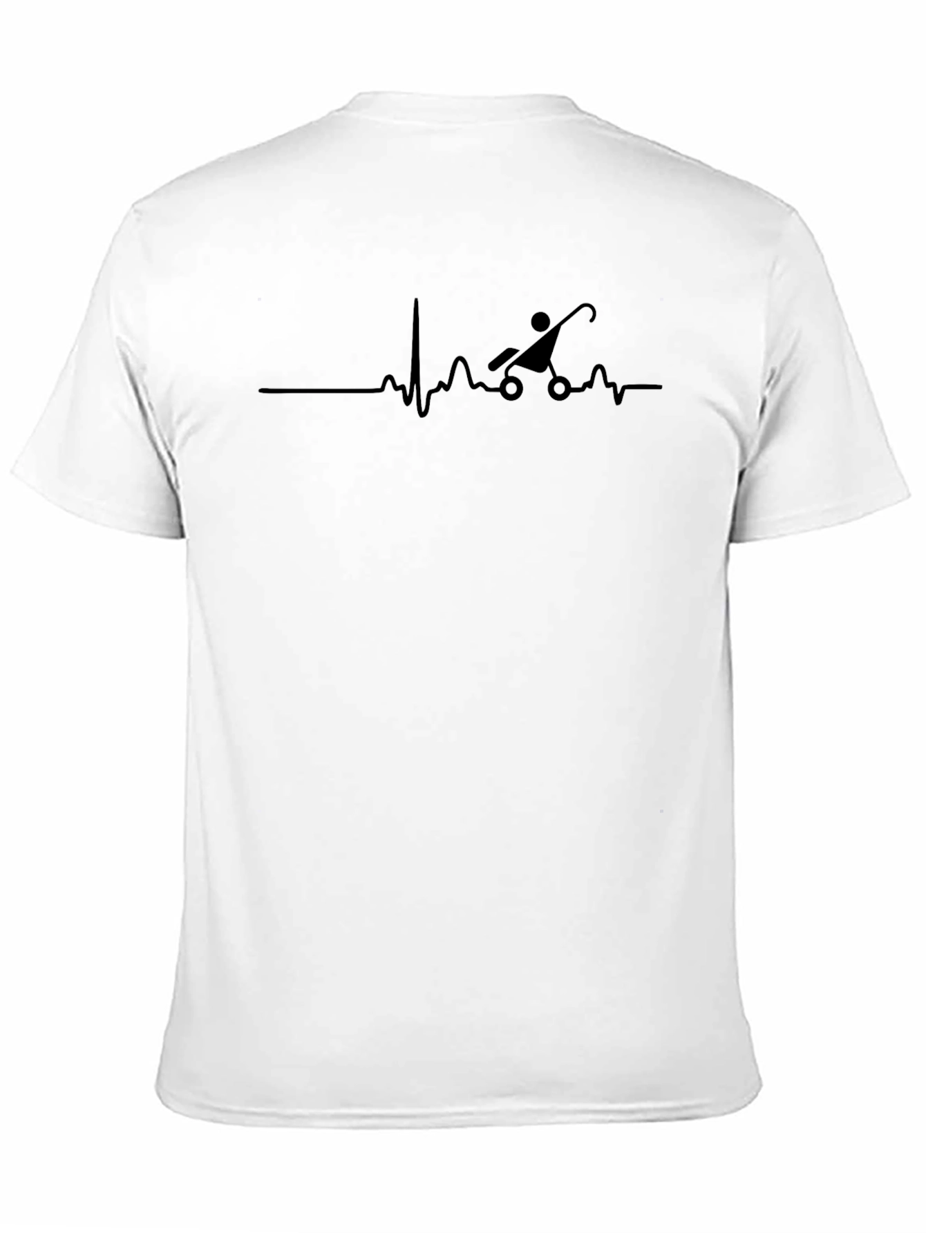 Dad Life Heartbeat T-Shirt - Stroller Design
