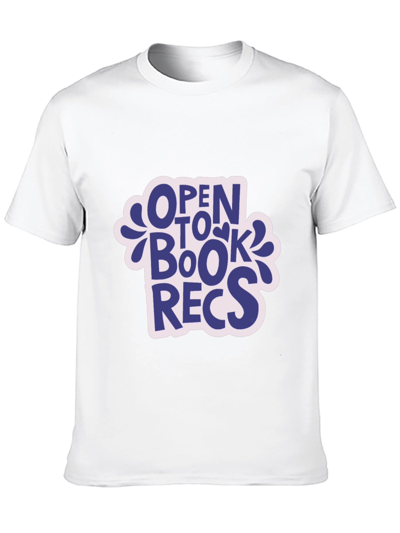 Open to Book Recs Black T-Shirt