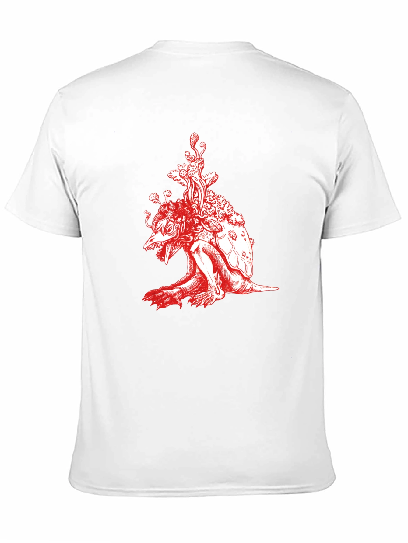 Unique Red Turtle Graphic Black T-Shirt