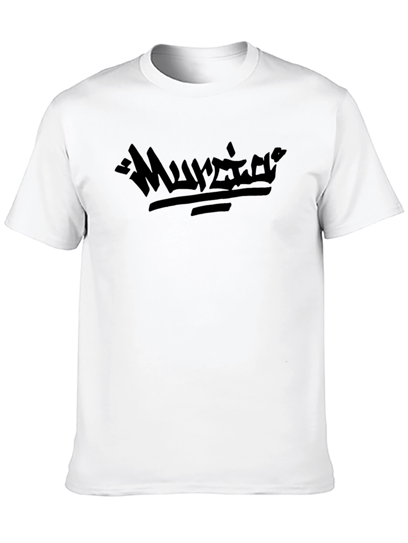 Mens Black Graphic T-Shirt - Edgy Design