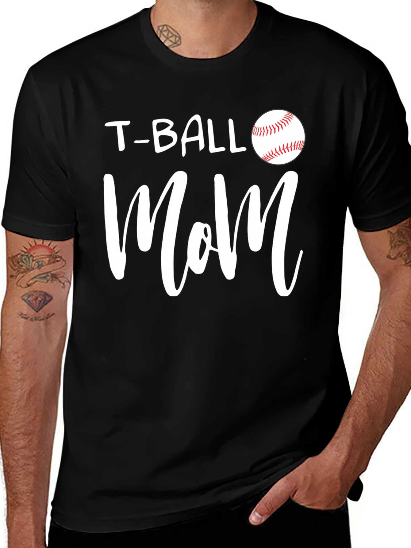 T-Ball Mom Graphic Tee - Baseball Lover Shirt