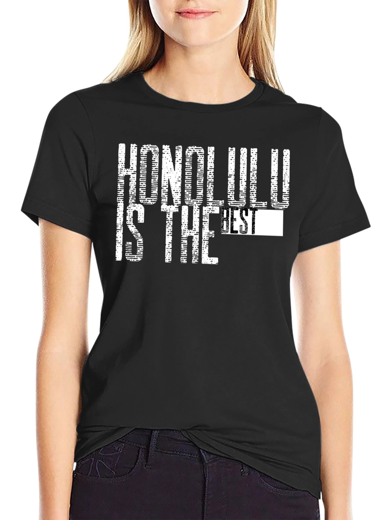 Honolulu is the Best Black Graphic T-Shirt