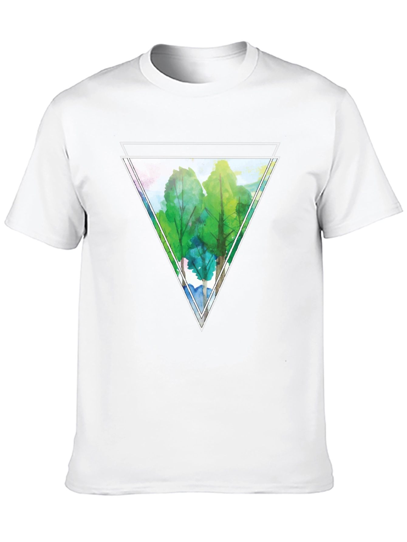 Triangle Trees Black T-Shirt