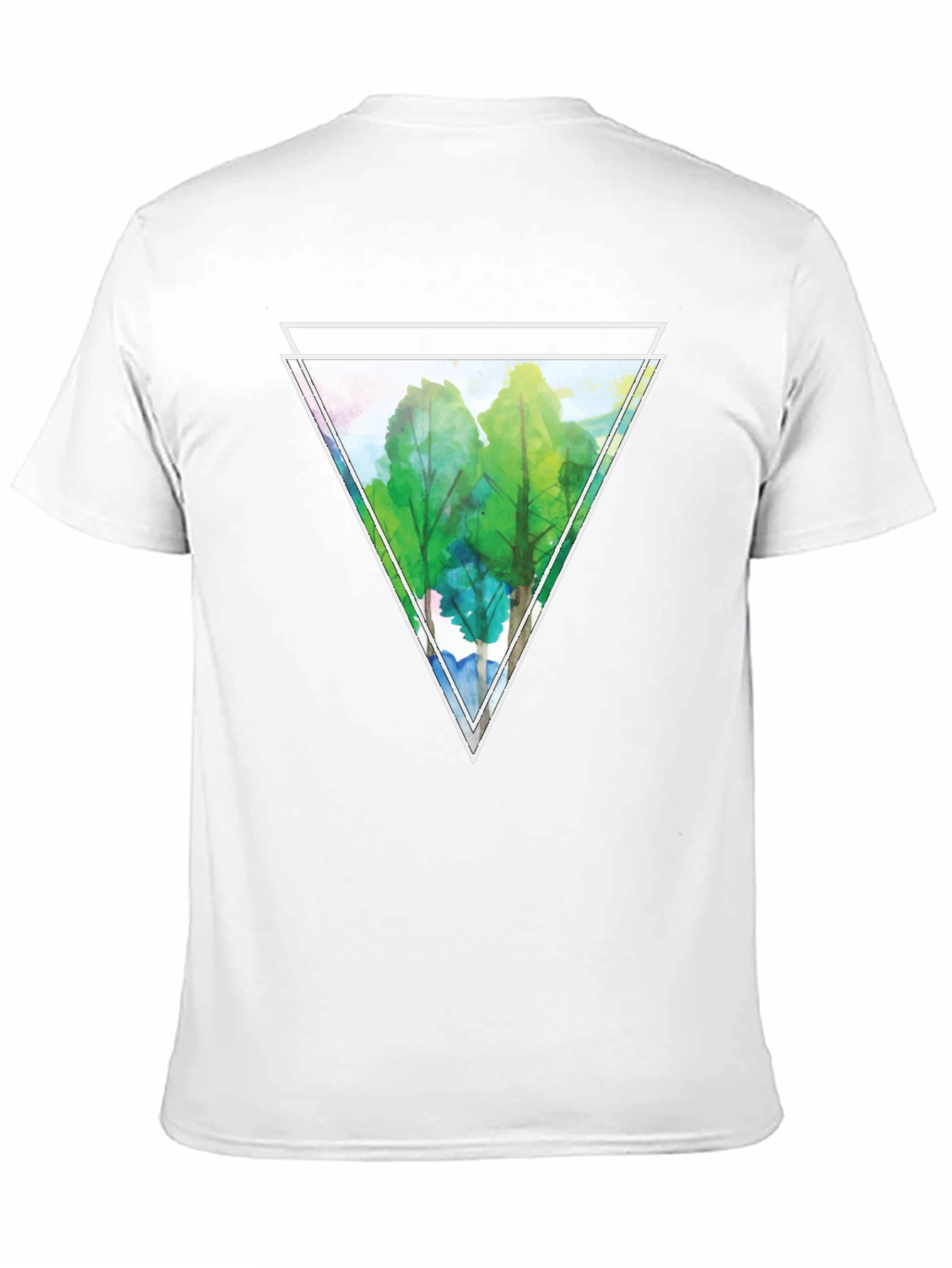 Triangle Trees Black T-Shirt