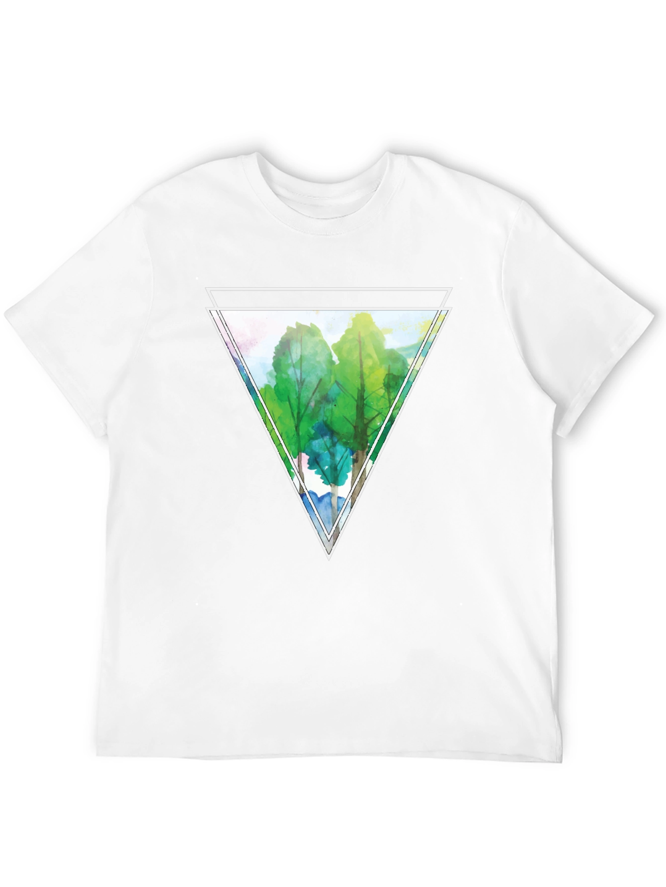 Triangle Trees Black T-Shirt
