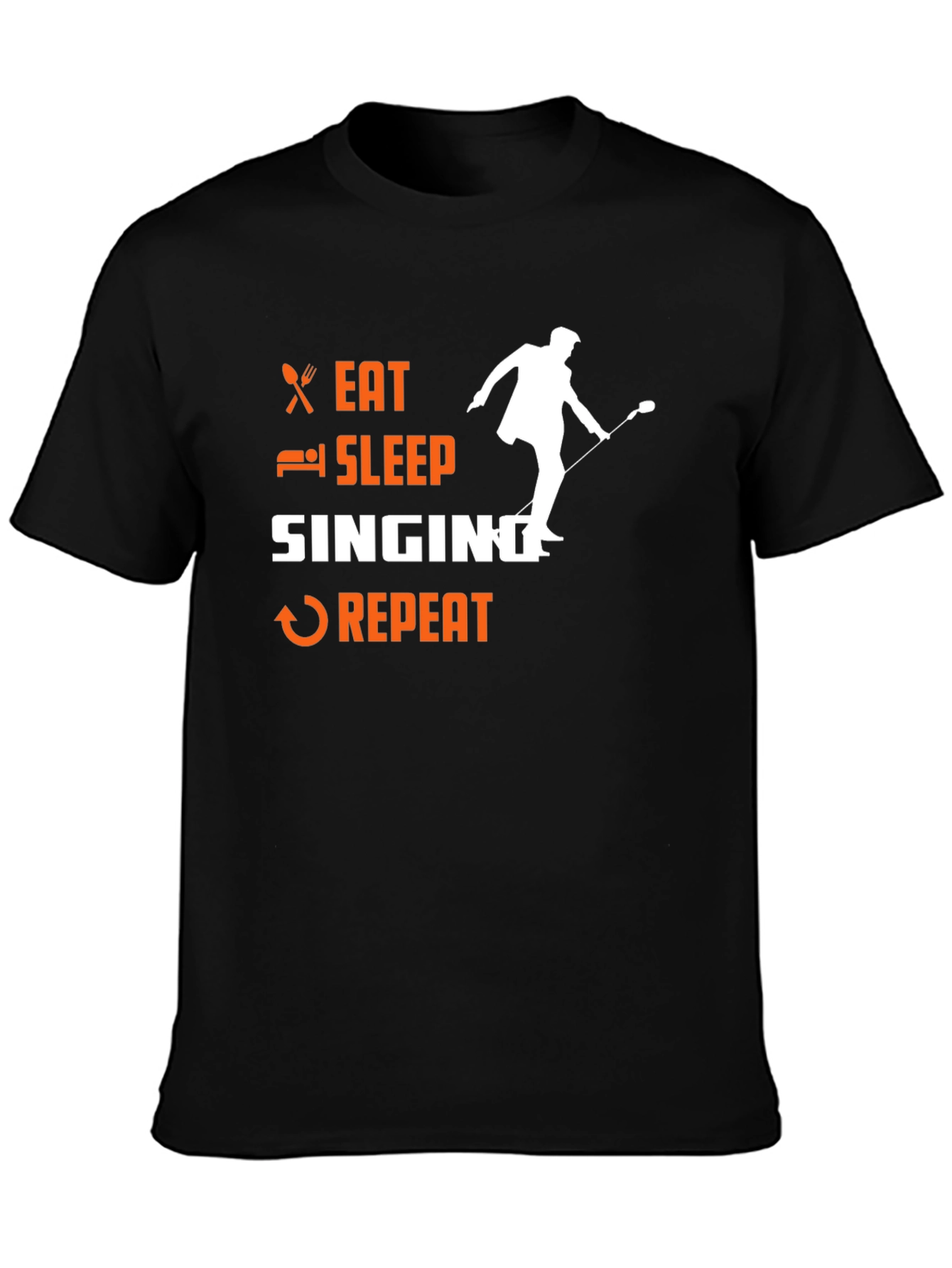 Eat Sleep Singing Repeat Graphic T-Shirt