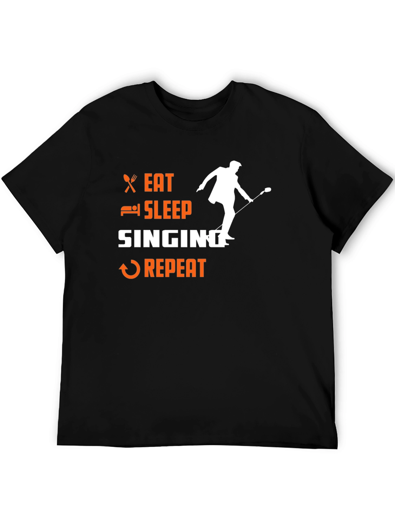 Eat Sleep Singing Repeat Graphic T-Shirt