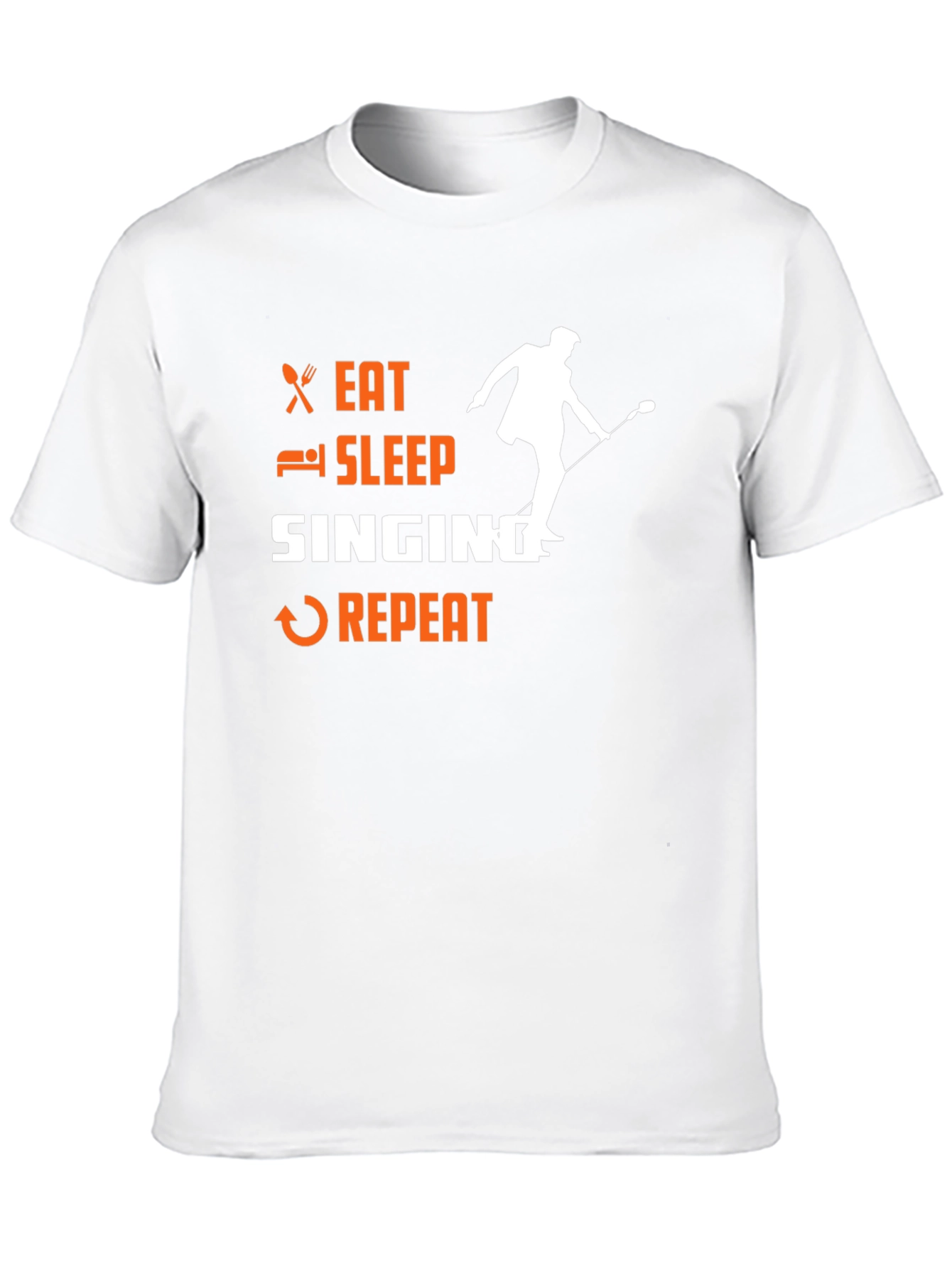 Eat Sleep Singing Repeat Graphic T-Shirt