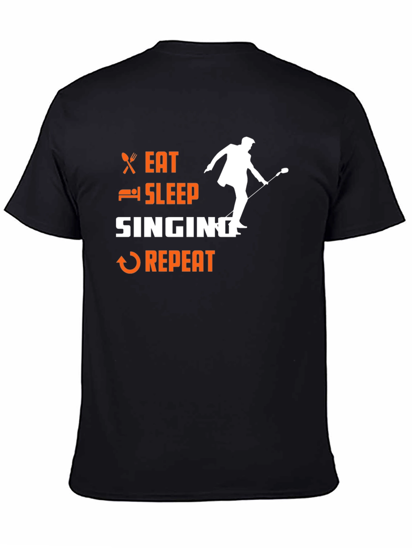Eat Sleep Singing Repeat Graphic T-Shirt