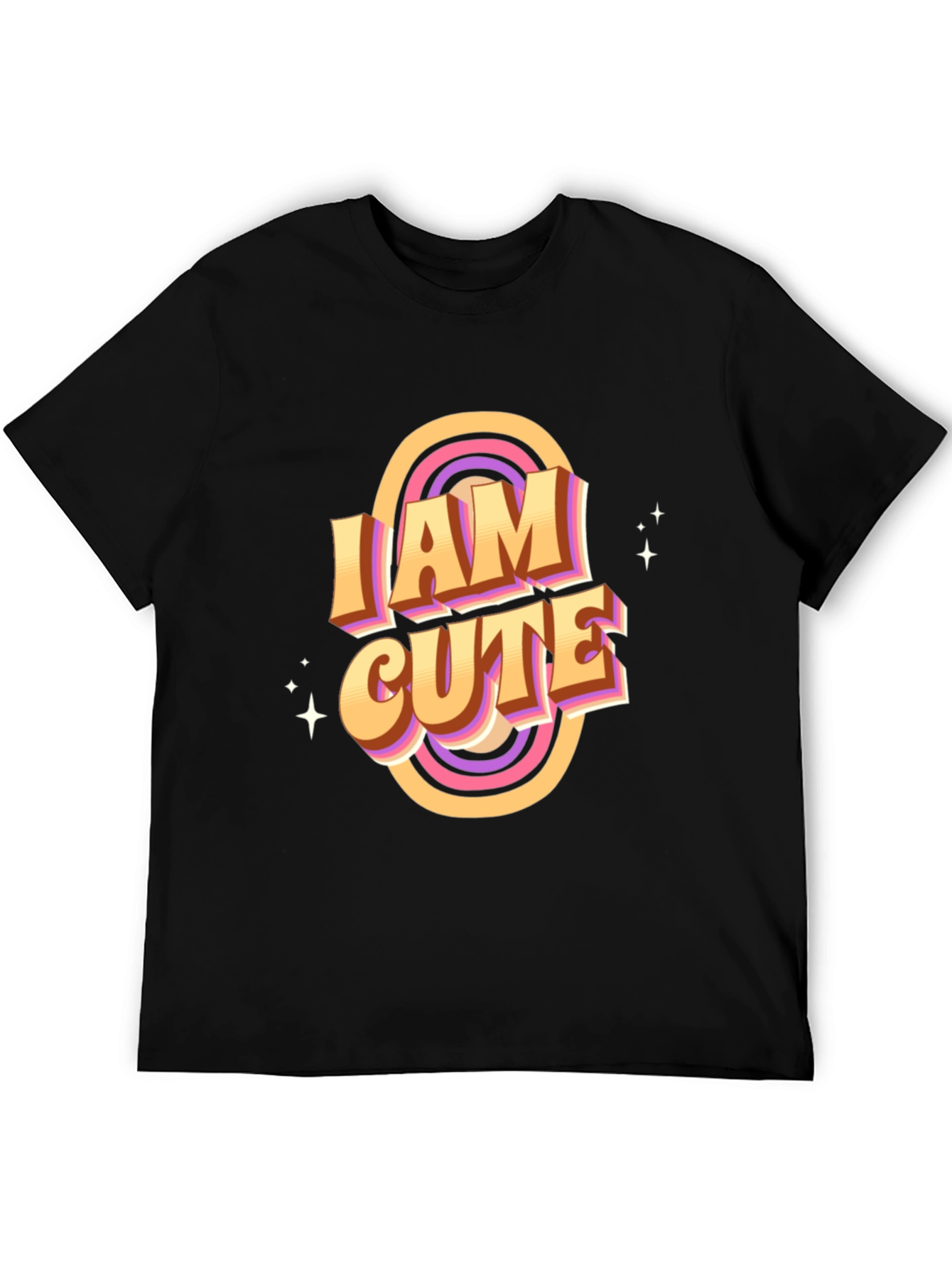 I Am Cute Graphic T-Shirt - Retro Style