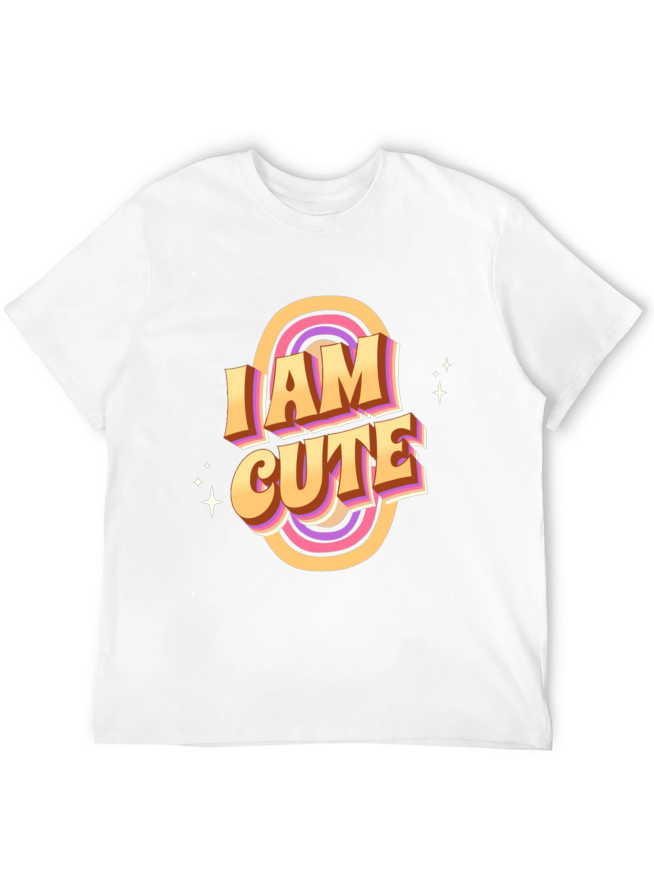 I Am Cute Graphic T-Shirt - Retro Style