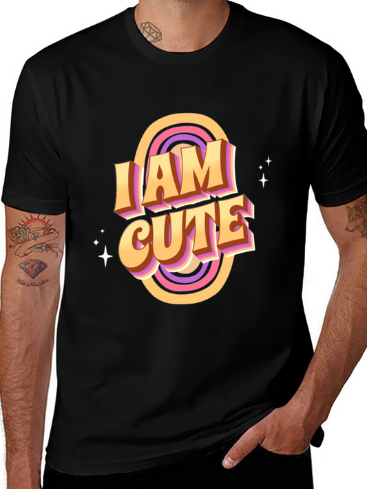 I Am Cute Graphic T-Shirt - Retro Style