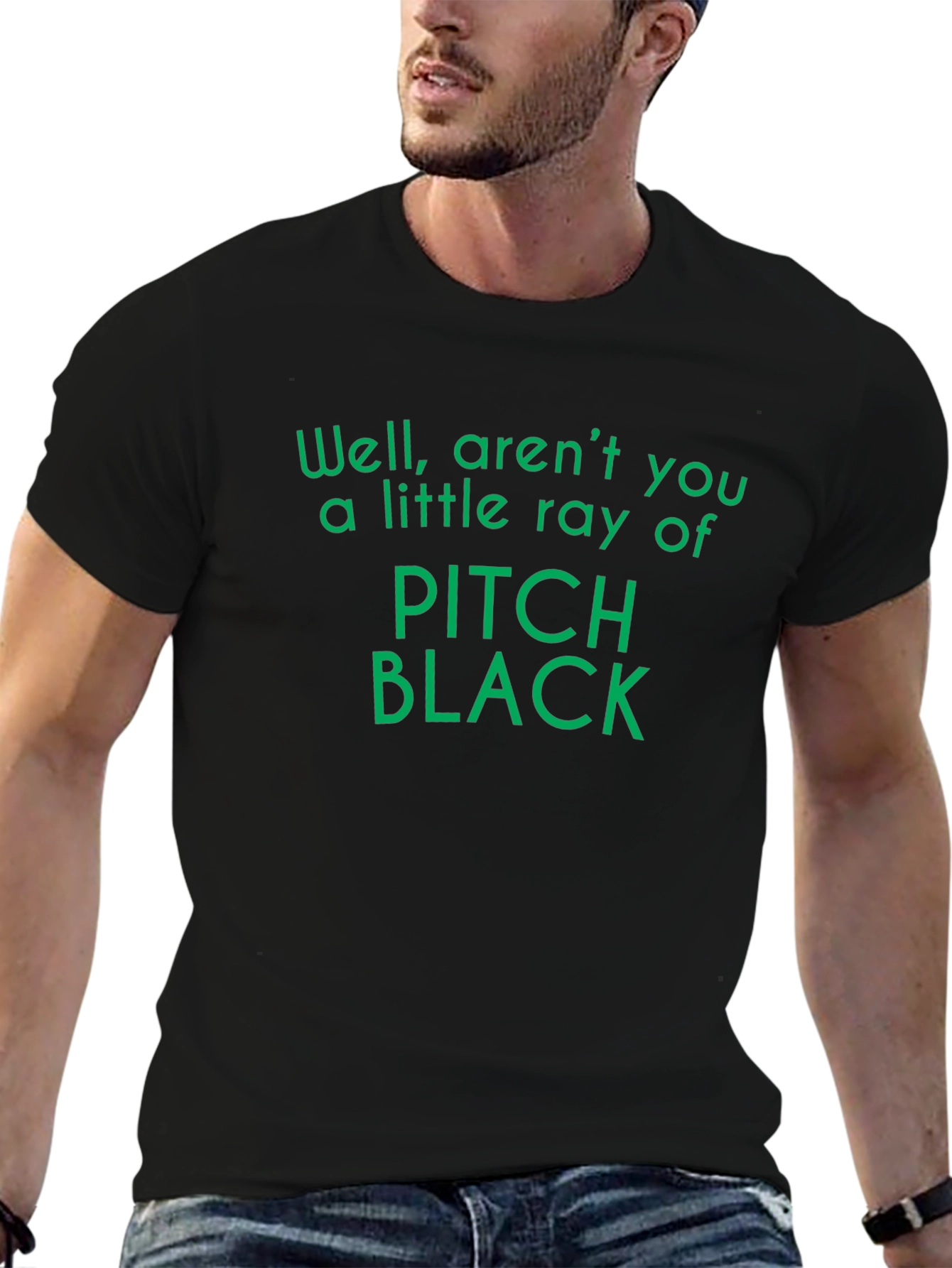 Pitch Black Ray T-Shirt - Funny Graphic Tee