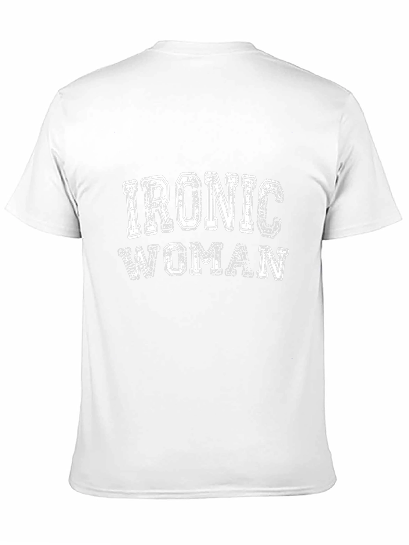 Ironic Woman Distressed Graphic T-Shirt