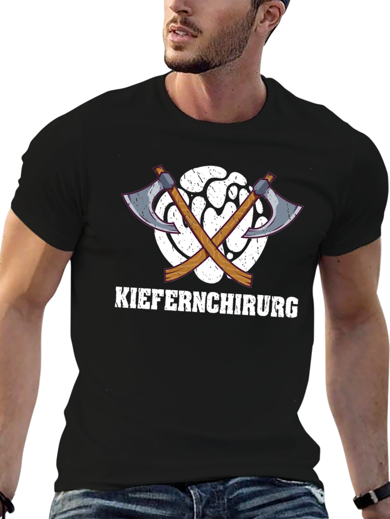 Kieferchirurg Crossed Axes Graphic T-Shirt