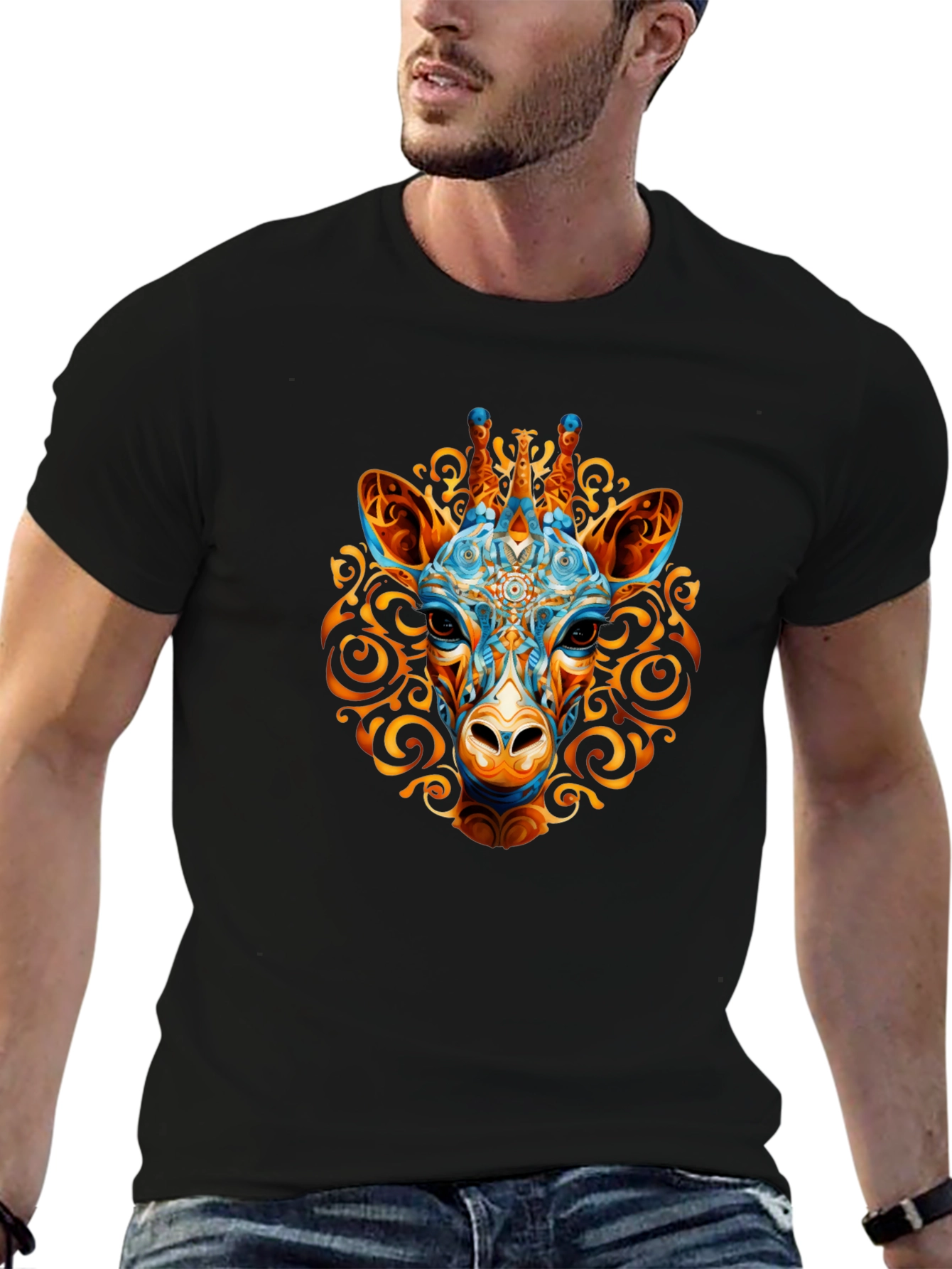Giraffe Mandala Graphic Tee