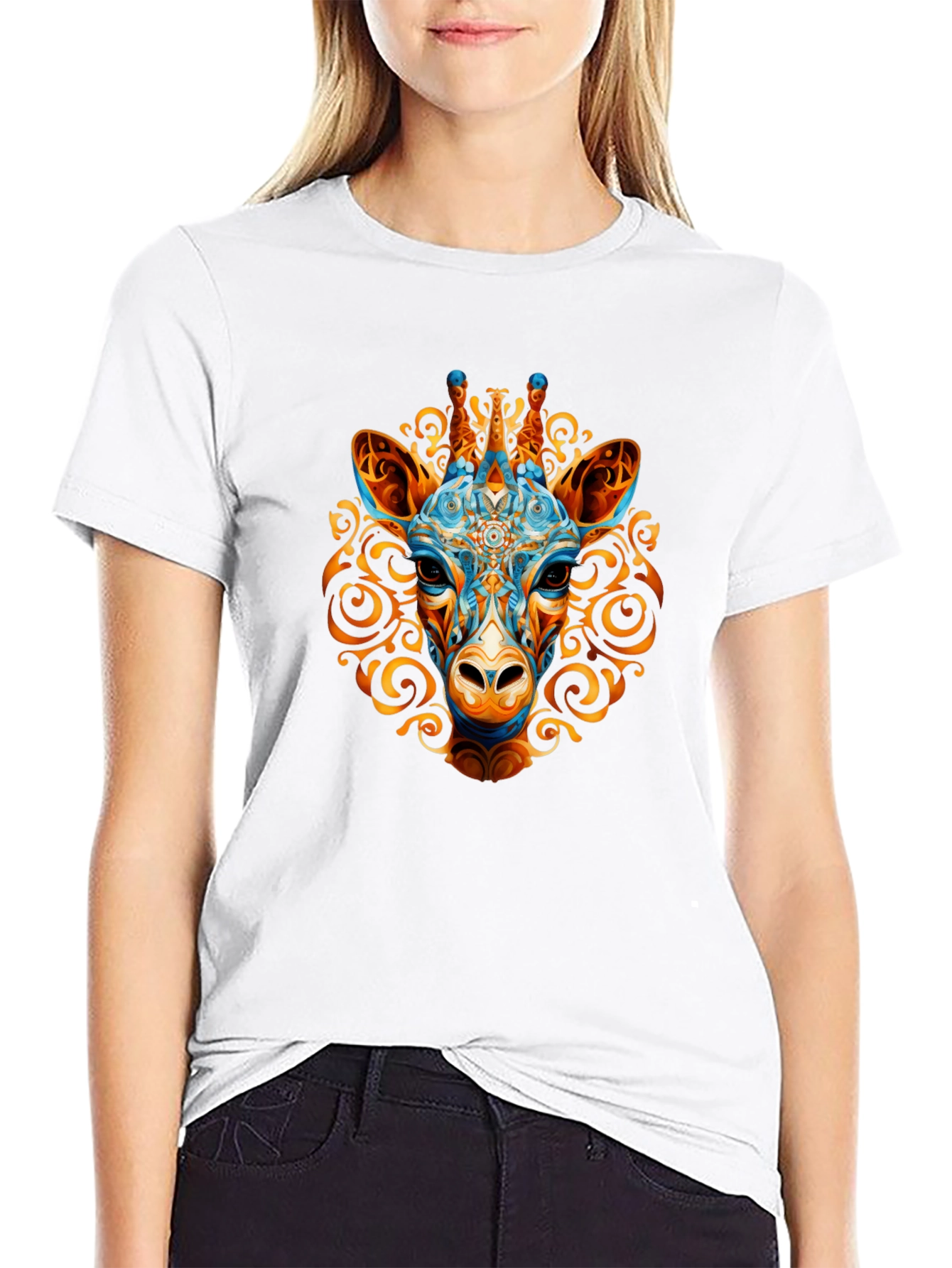 Giraffe Mandala Graphic Tee