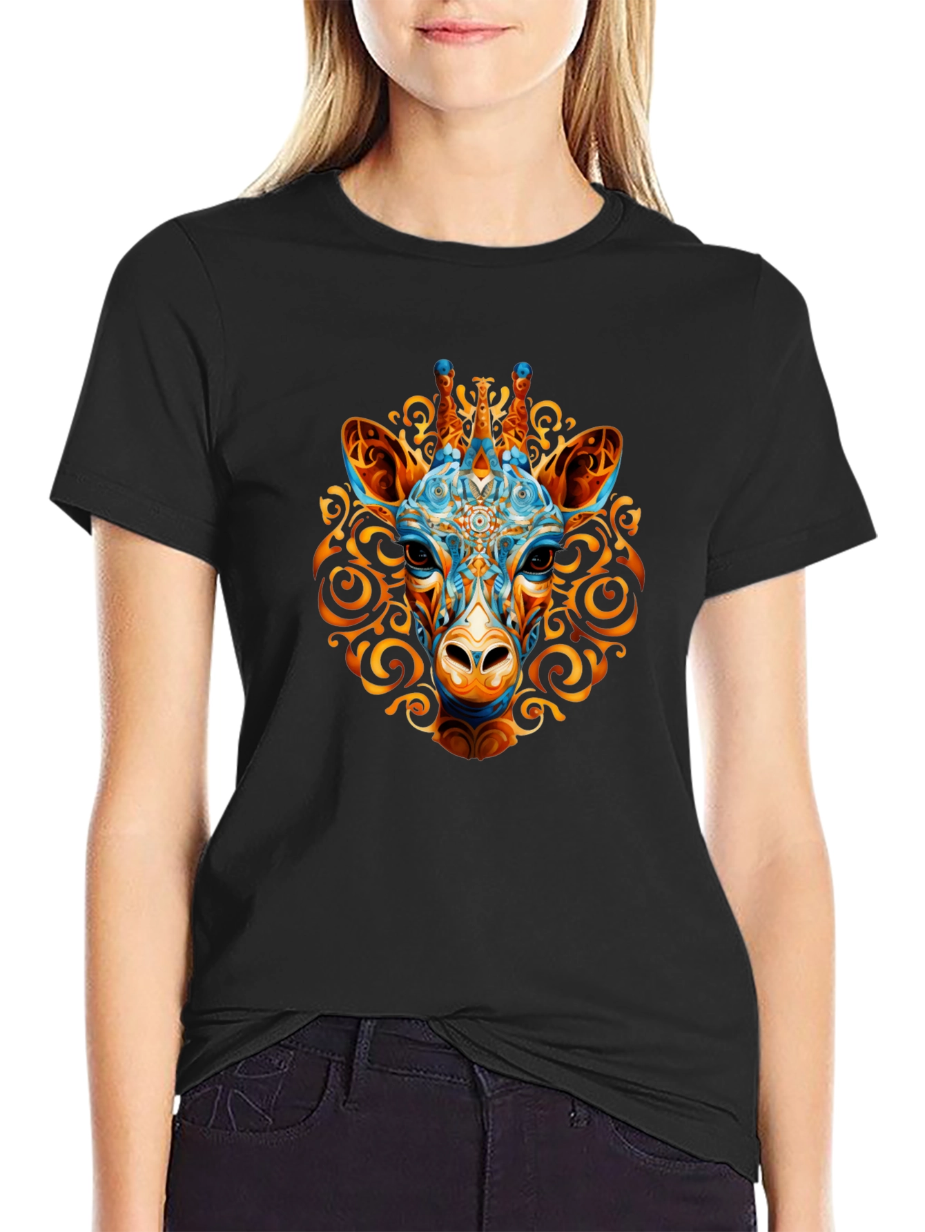 Giraffe Mandala Graphic Tee
