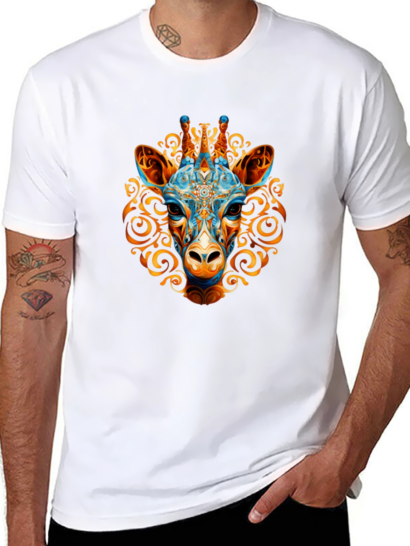 Giraffe Mandala Graphic Tee
