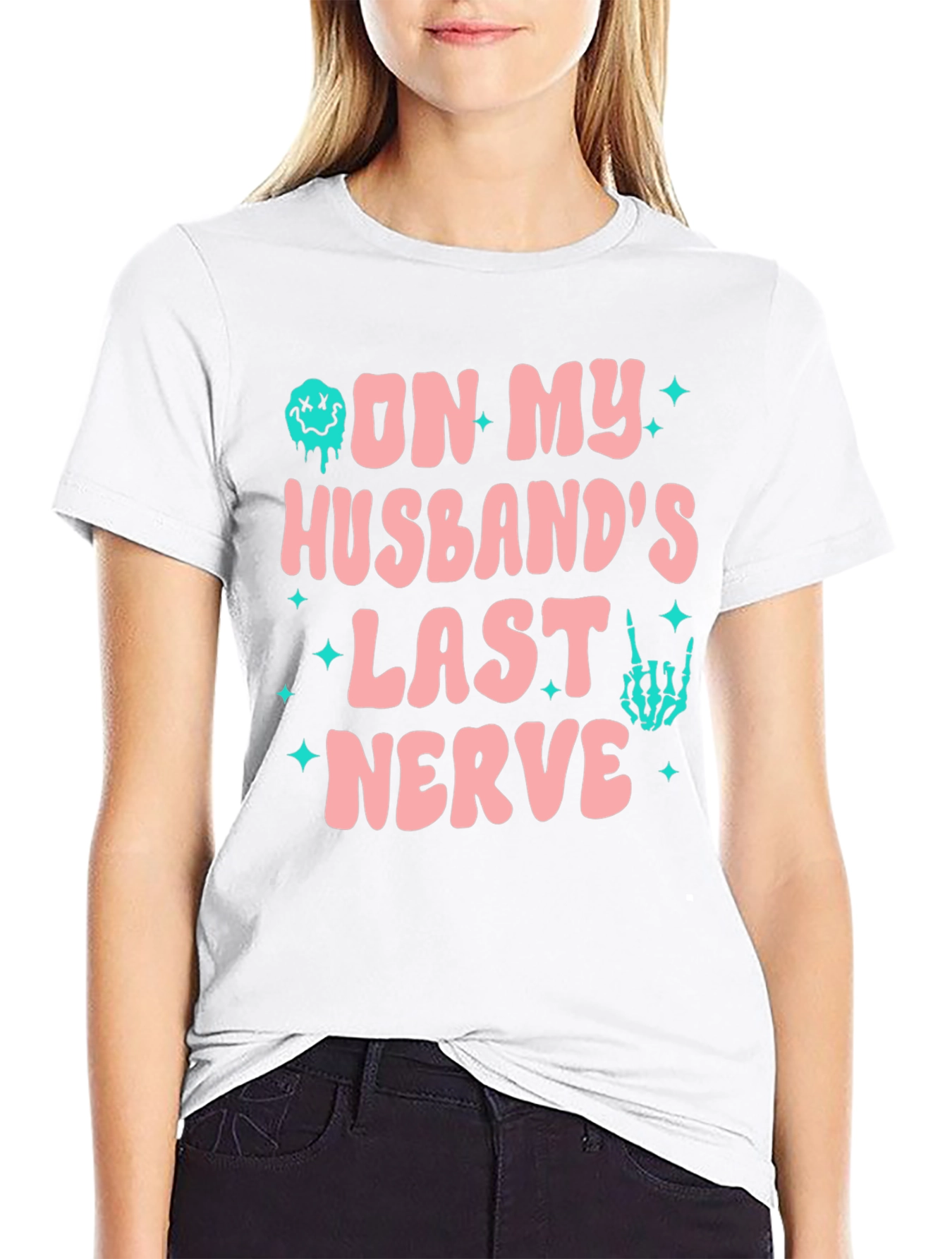 On My Husbands Last Nerve Funny Graphic Tee