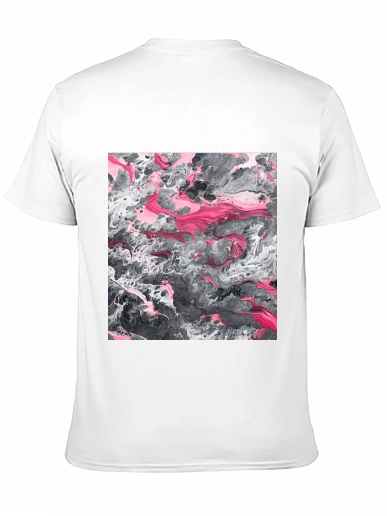 Abstract Swirl Graphic Tee - Black