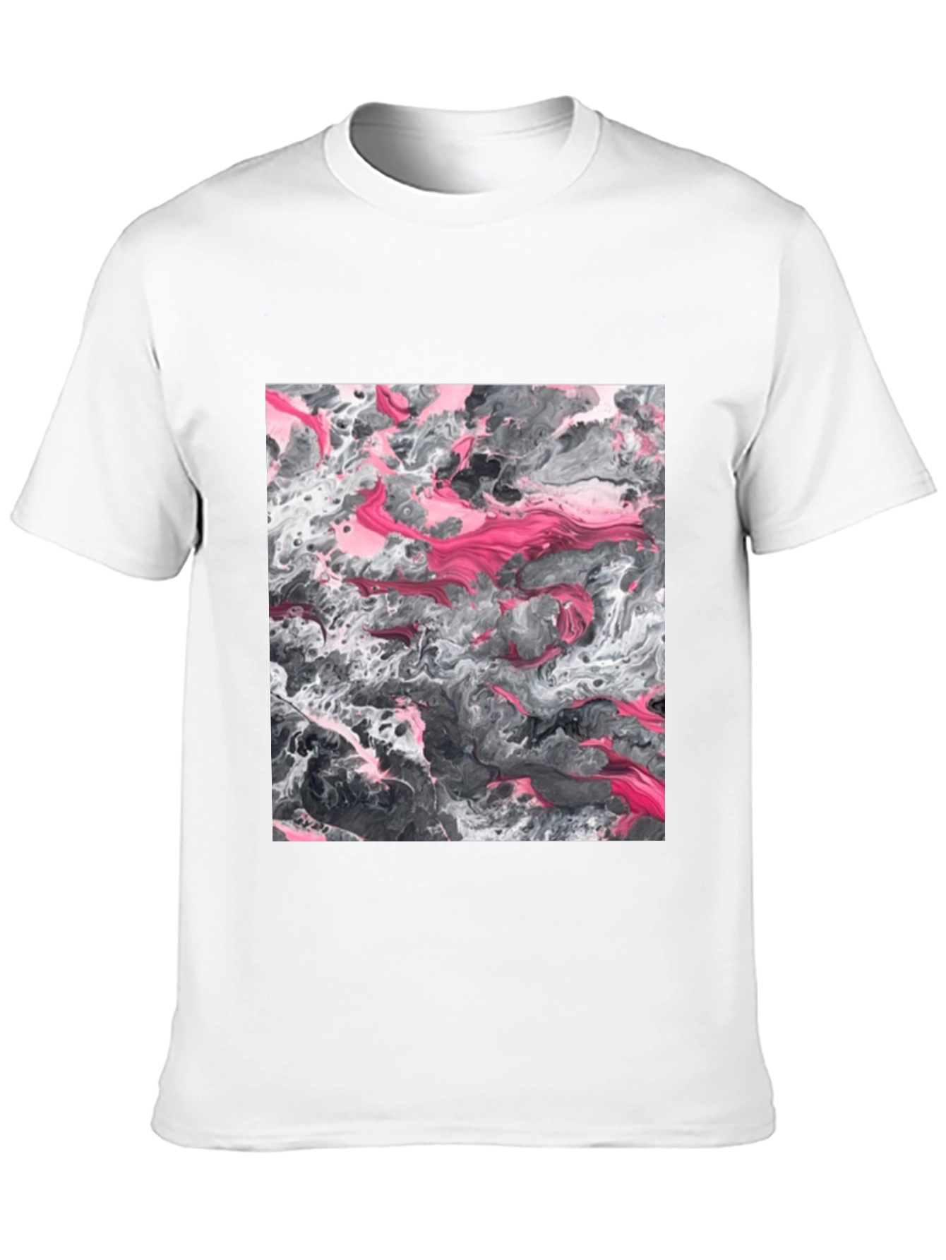Abstract Swirl Graphic Tee - Black