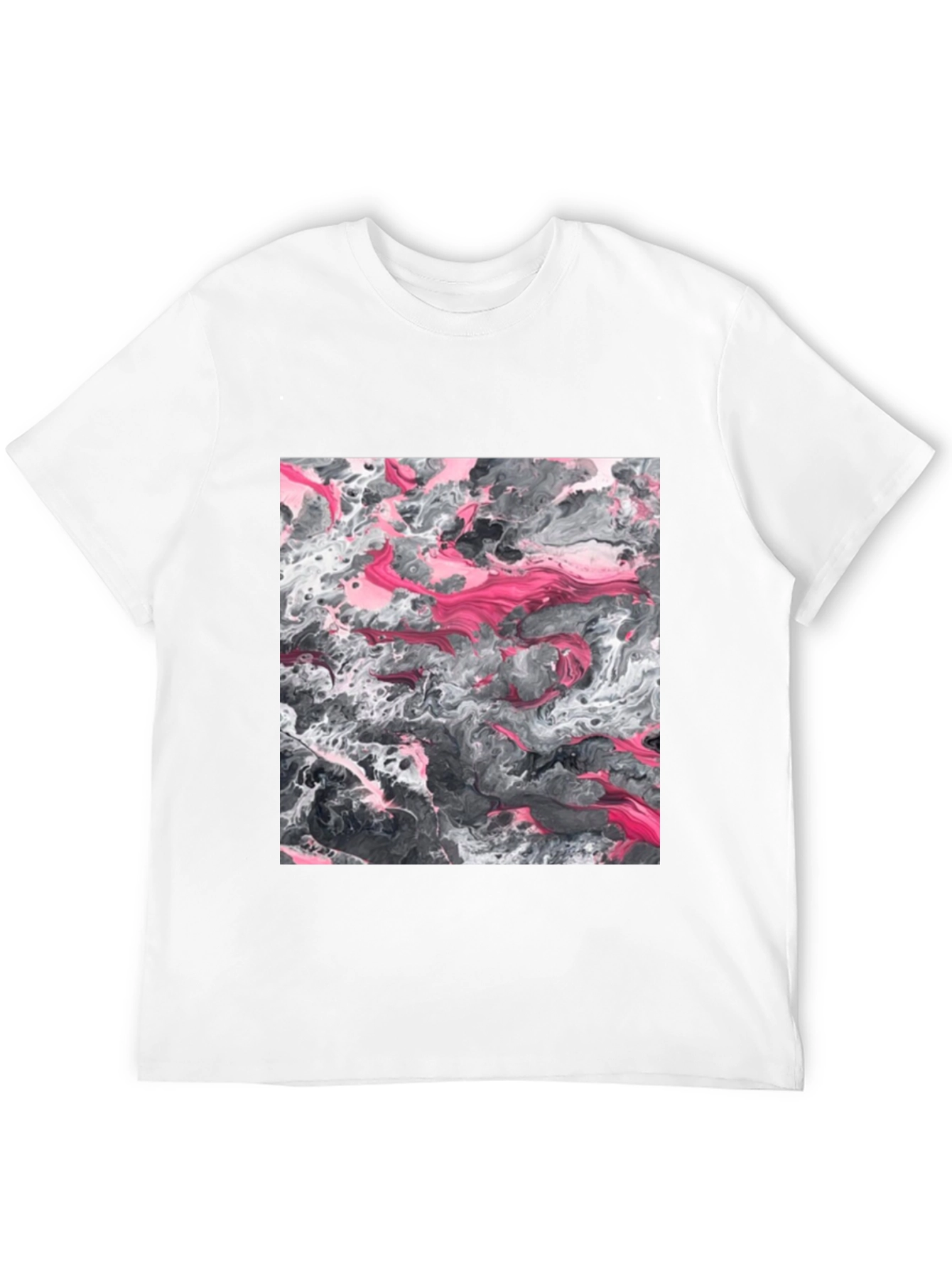 Abstract Swirl Graphic Tee - Black
