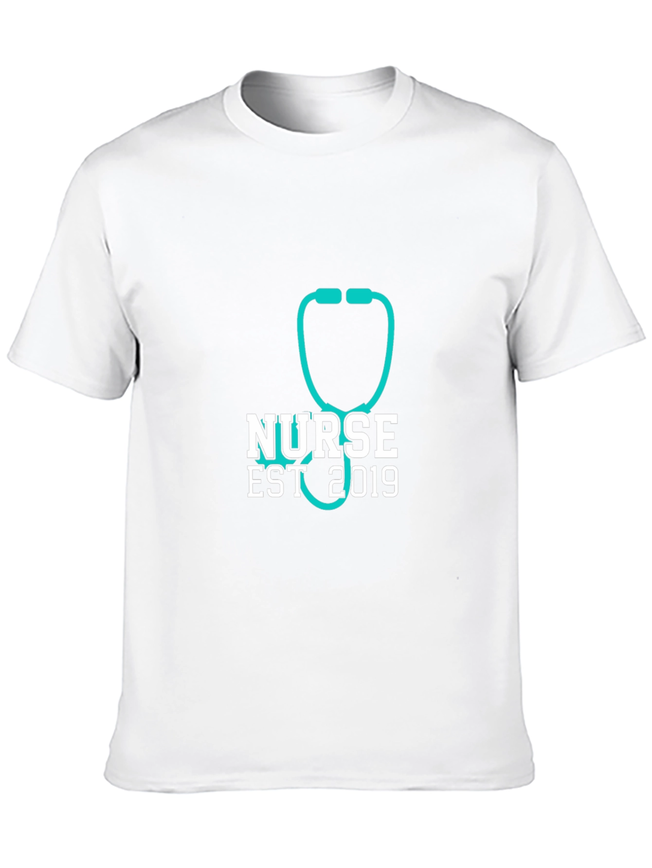 Nurse Est 2019 Stethoscope T-Shirt - Black