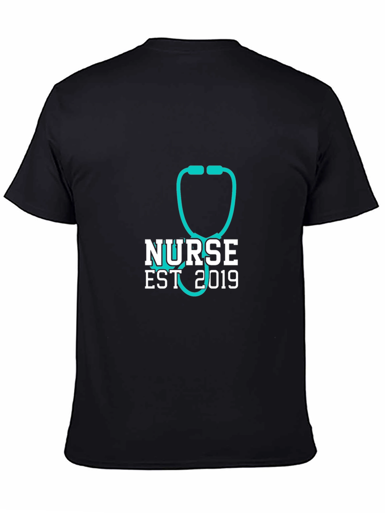 Nurse Est 2019 Stethoscope T-Shirt - Black