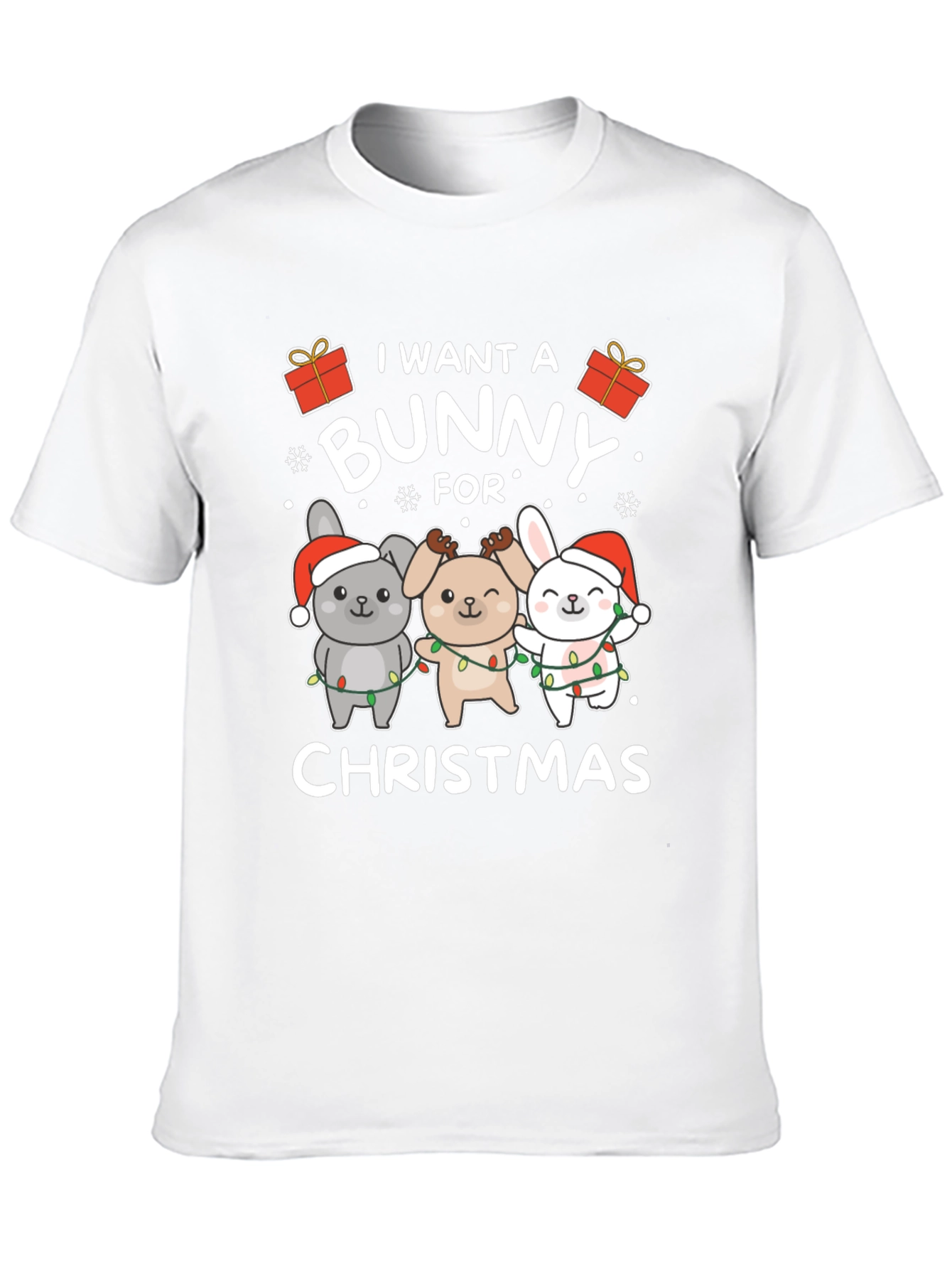 I Want A Bunny For Christmas Graphic Tee