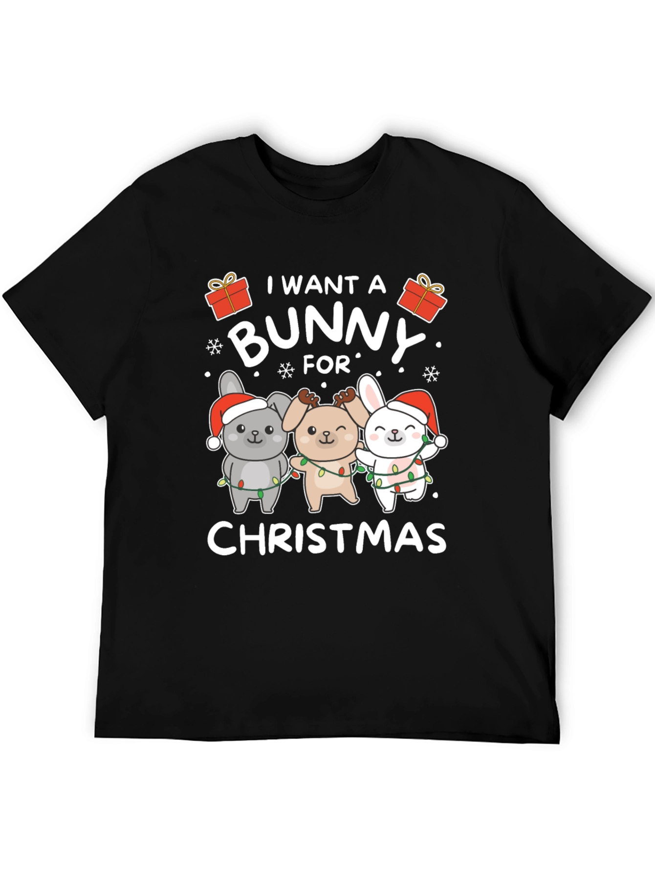I Want A Bunny For Christmas Graphic Tee