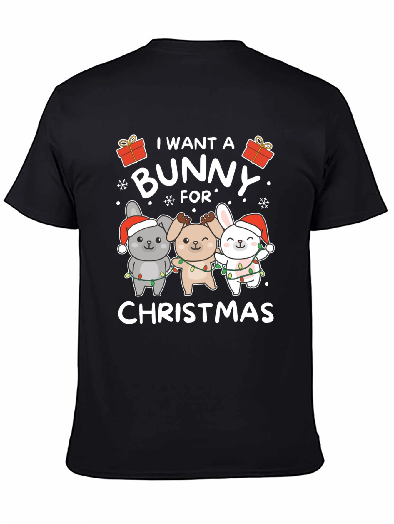 I Want A Bunny For Christmas Graphic Tee