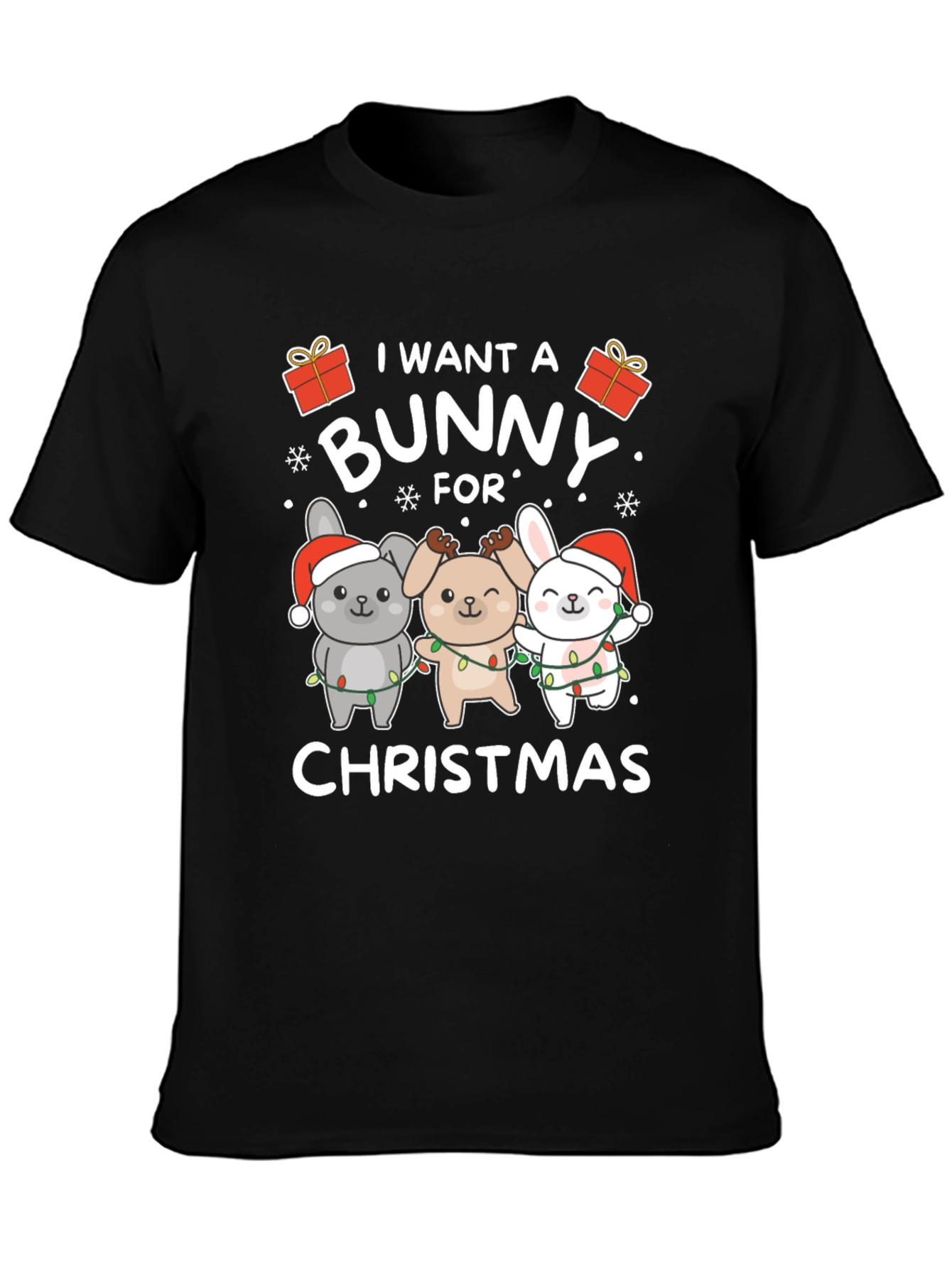 I Want A Bunny For Christmas Graphic Tee