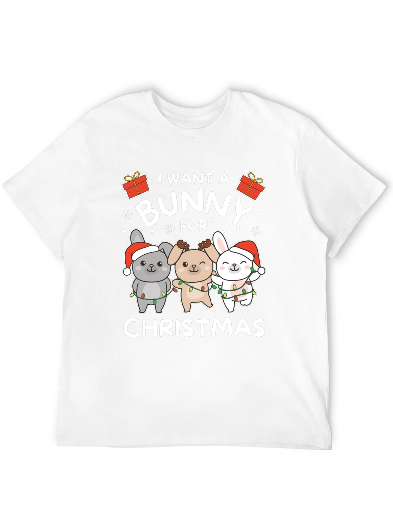 I Want A Bunny For Christmas Graphic Tee
