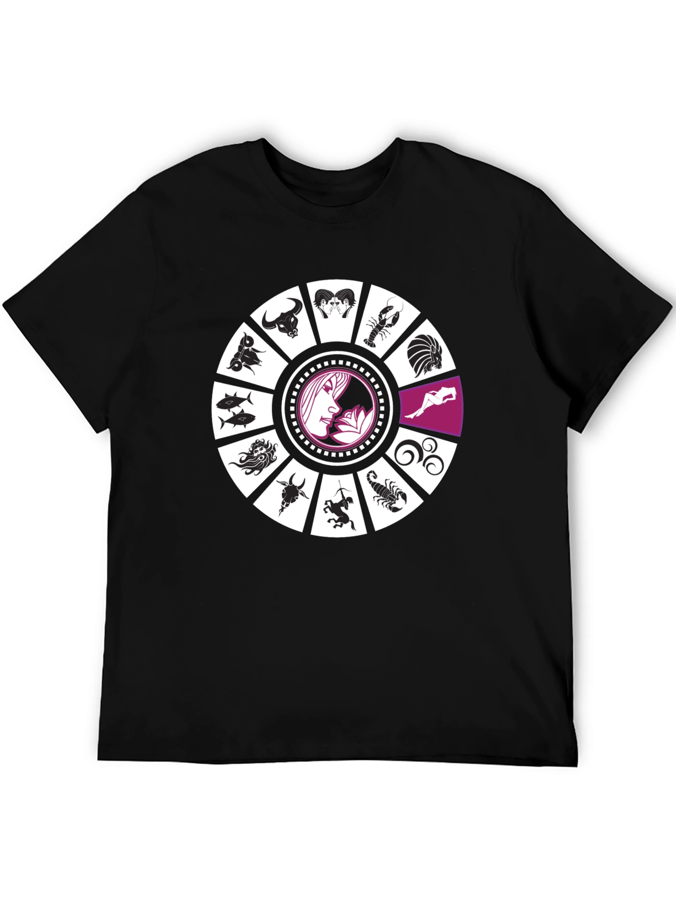 Zodiac Sign Black T-Shirt