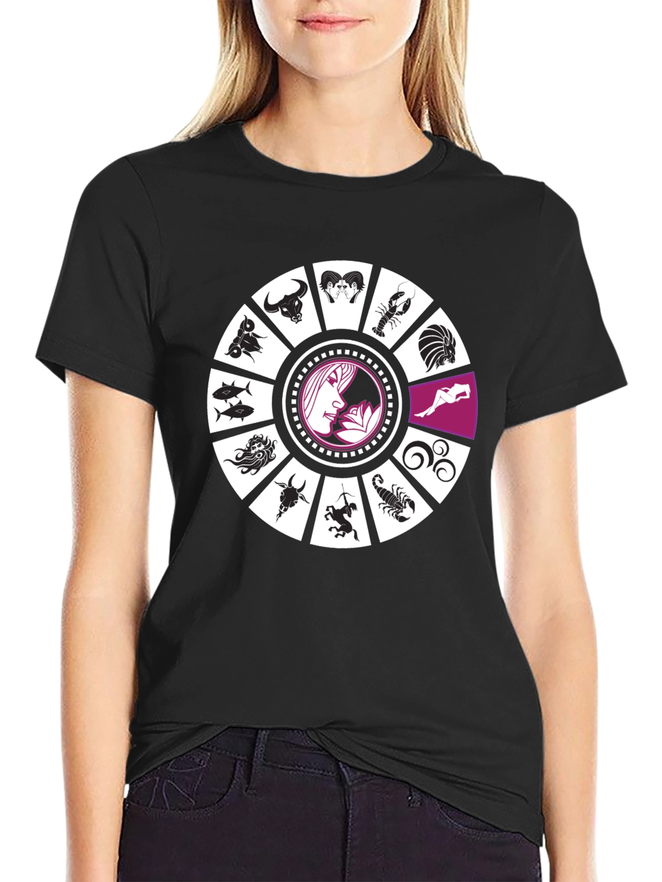 Zodiac Sign Black T-Shirt